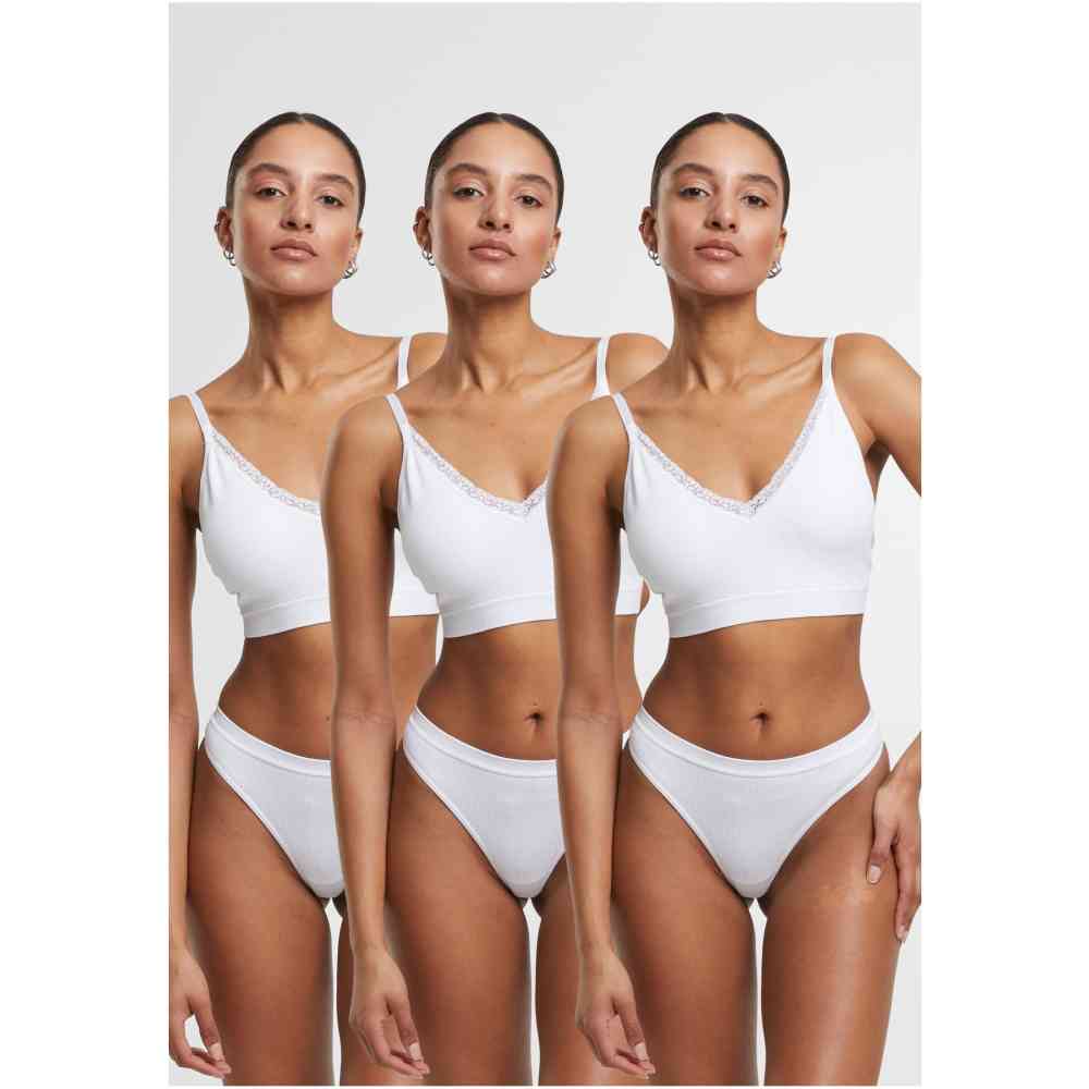 Urban Classics - Rip Tanga 3Pack String - Wit